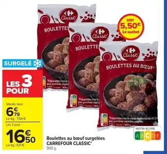 Promotion Exclusives de 3
Au boeuf surgelées : Découvrez l'Offre incontournable
