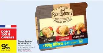 Plateau raclette richesmonts 800 g