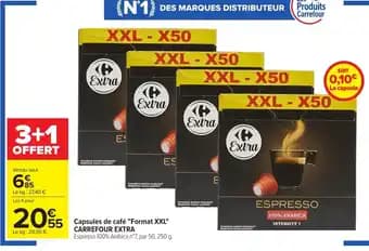 CARREFOUR EXTRA Capsules de café "Format XXL"