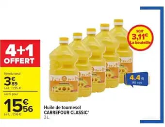 CARREFOUR CLASSIC Huile de tournesol 2 l
