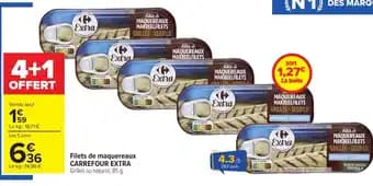 CARREFOUR EXTRA Filets de maquereaux 85 g