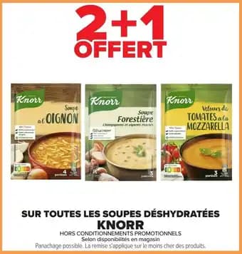 KNORR Sur toutes les soupes déshydratées