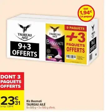 TAUREAU AILÉ Riz Basmati