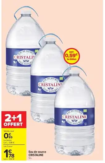 CRISTALINE Eau de source 5 L