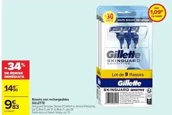 Promotion Exclusives de 3
Gillette rasoirs : Découvrez l'Offre incontournable