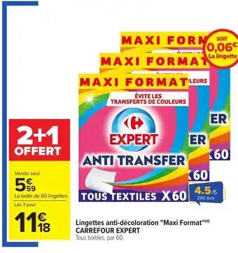 CARREFOUR EXPERT Lingettes anti-décoloration "Maxi Format"(d)