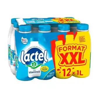 LACTEL Lait UHT démi-écrémé Format XXL
