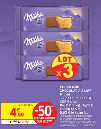 MILKA Choco moo chocolat au lait