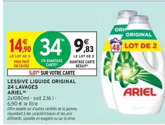 ARIEL Lessive liquide original 24 lavages