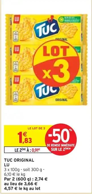 Promotion Exclusives de 3
Tuc original : Découvrez l'Offre incontournable
