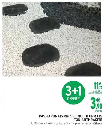 Pas japonais presse multiformats ton anthracite