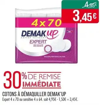 DEMAK'UP Cotons à démaquiller