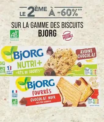 BJORG Le 2ème à -60% sur la gamme des biscuits Bjorg