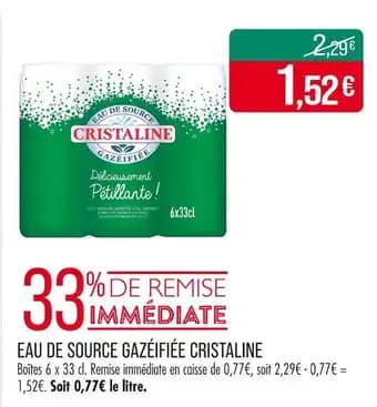CRISTALINE Eau de Source Gazéifiée