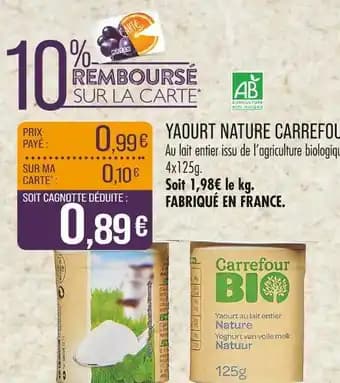 Promotion Exclusives de 23
Yaourt nature : Découvrez l'Offre incontournable