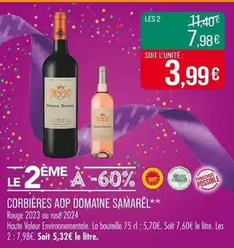 Promotion Exclusives de Domaine samarel : Découvrez l'Offre incontournable