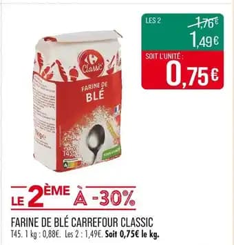 Promotion Exclusives de 8
Farine de blé : Découvrez l'Offre incontournable