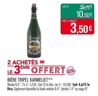 Promotion Exclusives de 3
Tripel karmeliet : Découvrez l'Offre incontournable