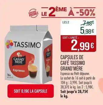 Promotion Exclusives de 22
Capsules de café : Découvrez l'Offre incontournable