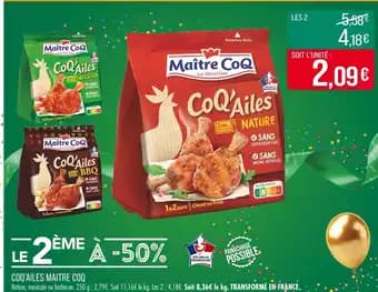 Promotion Exclusives de 1
Coq'ailes : Découvrez l'Offre incontournable