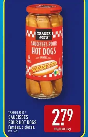 TRADER JOE'S Saucisses pour hot dogs