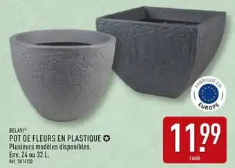 BELAVI Pot de fleurs en plastique