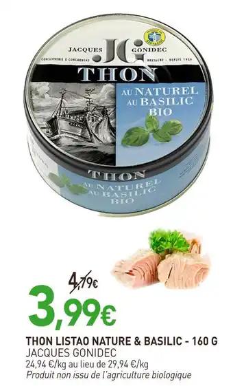 JACQUES GONIDEC Thon listao nature & basilic