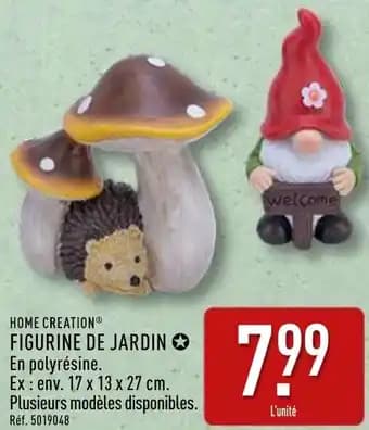 Home creation figurine de jardin 17 x 13 x 27 cm