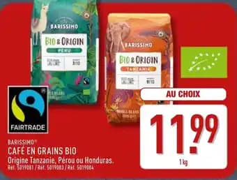 Barissimo café en grains bio 1 kg