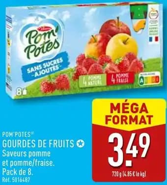 Pom'potes gourdes de fruits 720 g