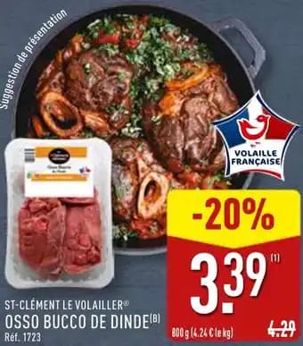 St-clément le volailler osso bucco de dinde 800 g