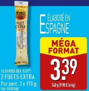Tesoros del sur 2 fuets extra 170 g