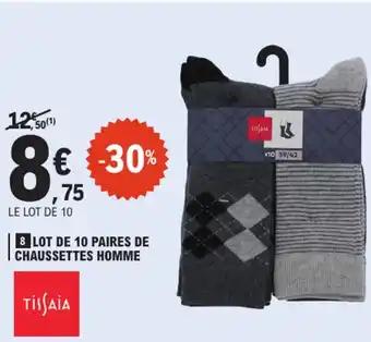 TISSAIA Lot de 10 paires de chaussettes homme