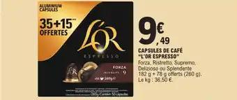 Promotion Exclusives de 4
L'Or Espresso : Découvrez l'Offre incontournable