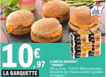 "CHARAL" 6 cheese burgers 870 g