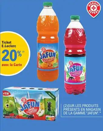 "JAFUN" Sur les produits présents en magasin de la gamme