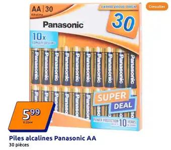 Piles alcalines Panasonic AA
