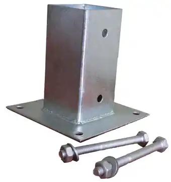 Platine à fixer pour poteau bois