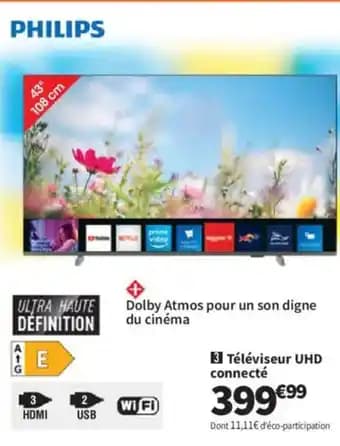 PHILIPS Téléviseur UHD connecté