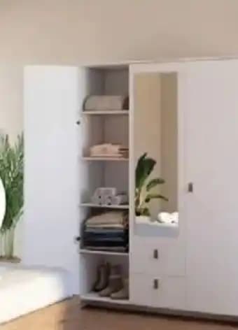 Armoire 3 portes 2 tiroirs Minkee