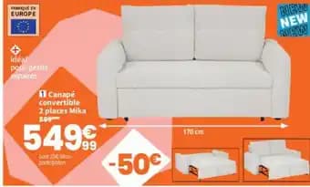 Canapé convertible 2 places Mika