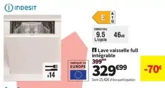 Lave vaisselle full intégrable