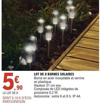 Lot de 8 bornes solaires