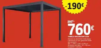 Tonnelle bioclimatique 3x3m