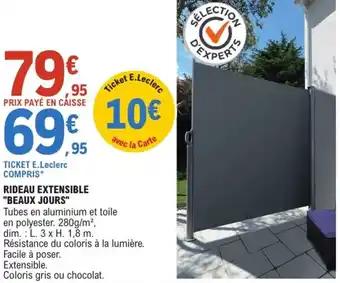 "BEAUX JOURS" Rideau extensible