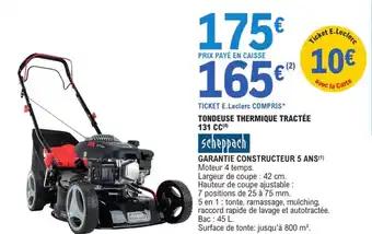 SCHEPPACH Tondeuse thermique tractée 131 cc