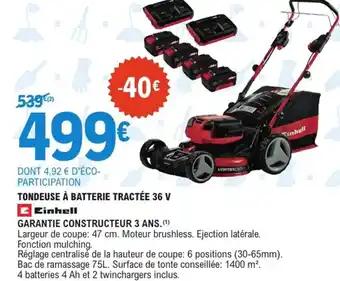 Promotion Exclusives de 17
Tondeuse à batterie : Découvrez l'Offre incontournable