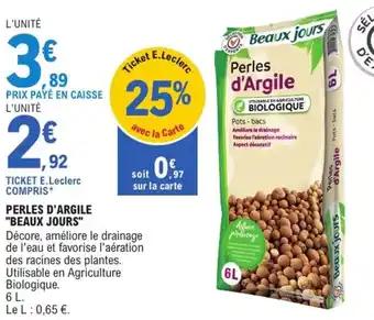 "BEAUX JOURS" Perles d'argile 6 l