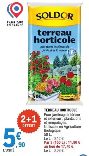 Promotion Exclusives de 20
Terreau horticole : Découvrez l'Offre incontournable