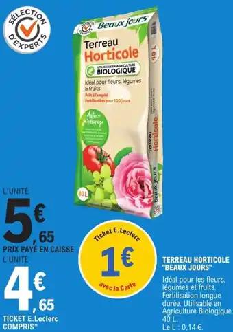 "BEAUX JOURS" Terreau horticole 40 L